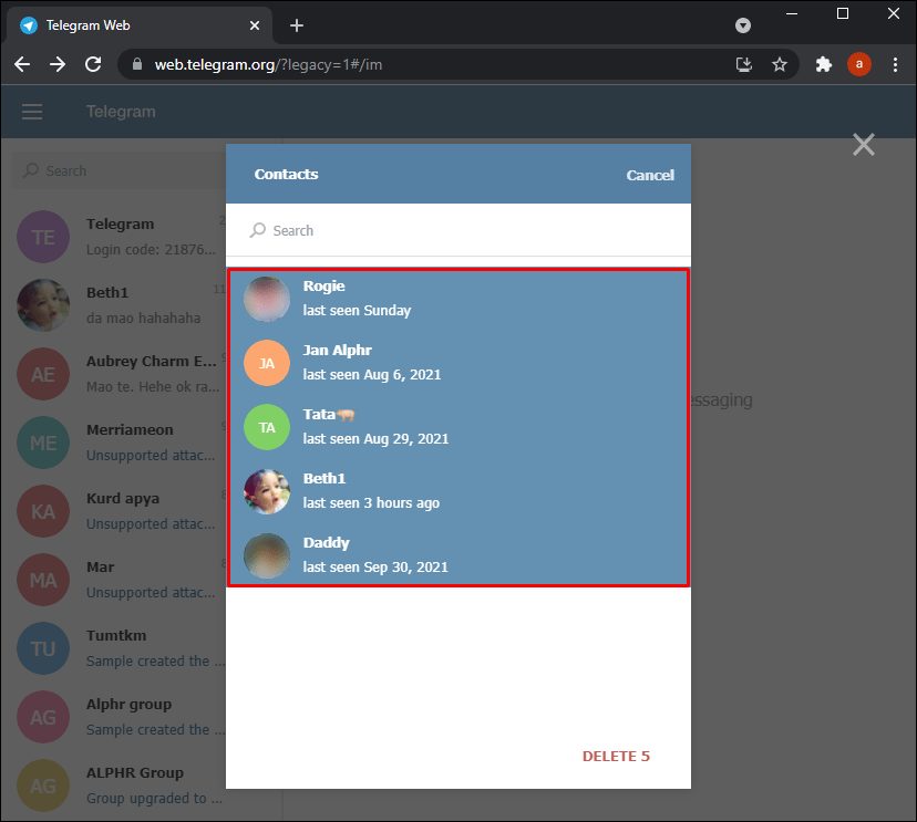 Telegram'da Bir Kişi Nasıl Silinir 13 21 2 1 Telegram'da Bir Kişi Nasıl Silinir