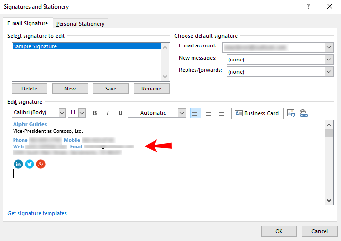 كيفية تغيير التوقيع في Outlook على الكمبيوتر والجوال 3 4 44 كيفية تغيير التوقيع في Outlook على الكمبيوتر والجوال