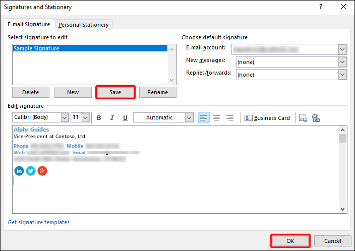 كيفية تغيير التوقيع في Outlook على الكمبيوتر والجوال 4 4 45 كيفية تغيير التوقيع في Outlook على الكمبيوتر والجوال