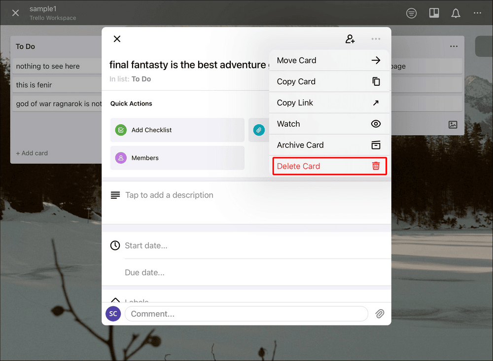 5 39 Comment supprimer une carte dans Trello