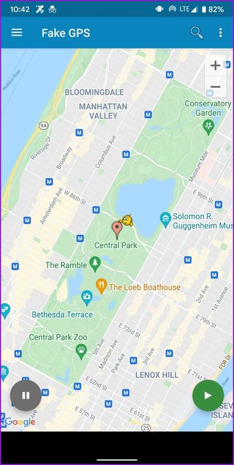 موقع GPS مزيف