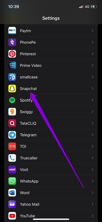 إصلاح عدم عمل كاميرا سناب شات 41 الإعدادات في i Phone