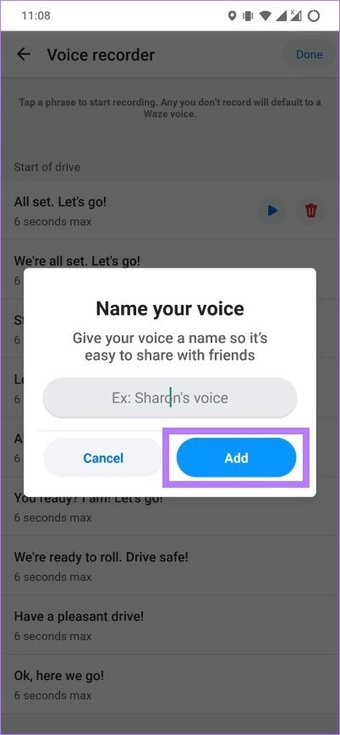 طريقة تغيير صوت الملاحة في Waze 53 سمِّ صوتك