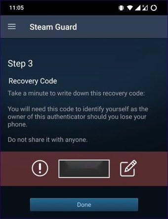 طريقة تفعيل المصادقة الثنائية على ستيم 37 كود الاسترداد للجوال
