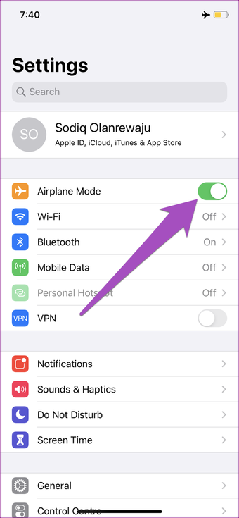 إصلاح فشل مكالمة iphone 03