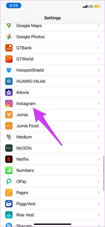 إصلاح انستقرام لا يعمل على آيفون