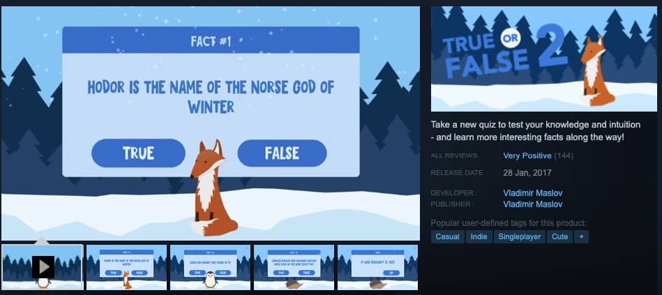 True of False 2