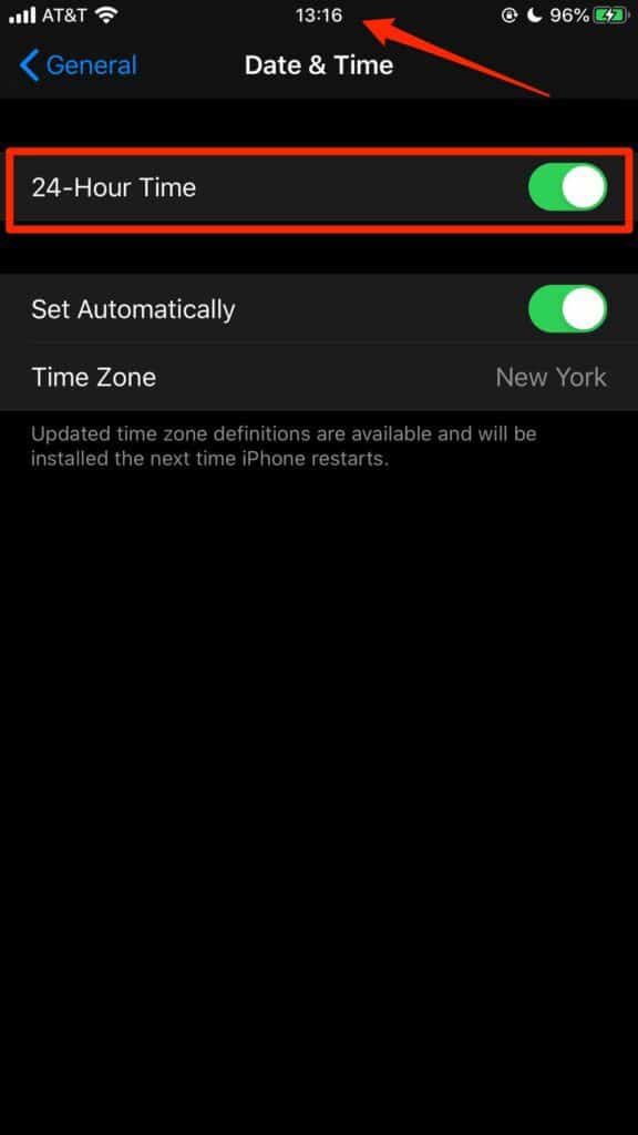 Cómo cambiar la hora de 24 a 12 en Apple Watch y iPhone 5 24-Hour Time