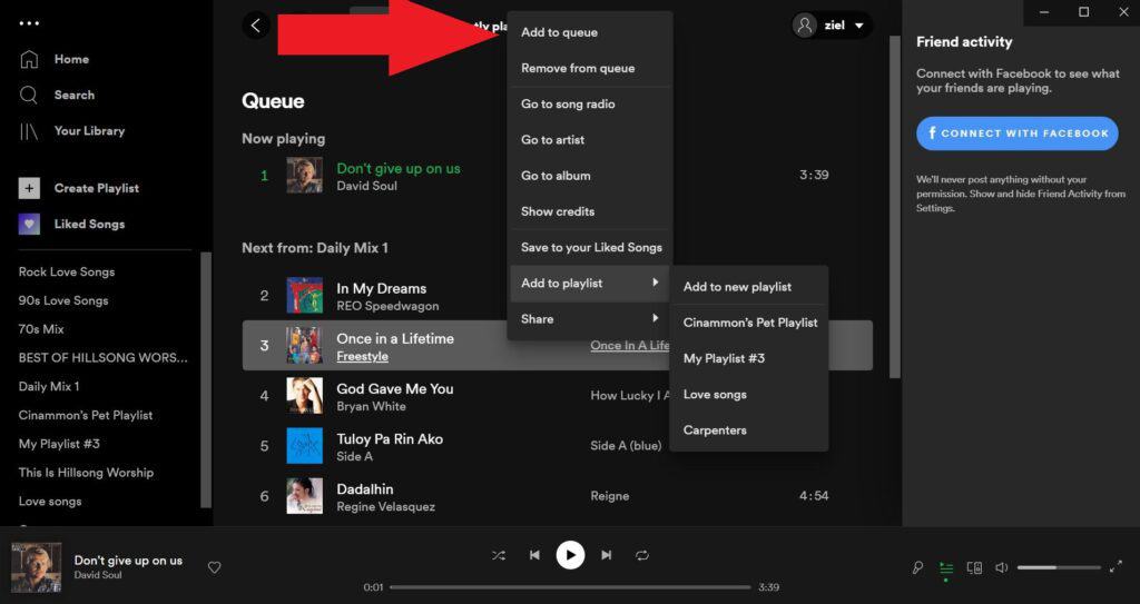Cómo ver tu cola de Spotify en el escritorio o en el móvil 21 Add to queue