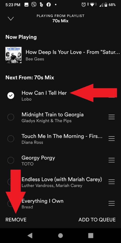 Cómo ver tu cola de Spotify en el escritorio o en el móvil 25 Remove