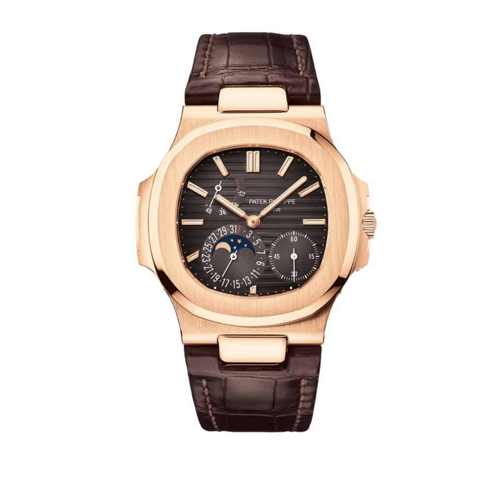 Patek Philippe Nautilus ذاتي التعبئة بلون ذهبي وردي 5712R-001