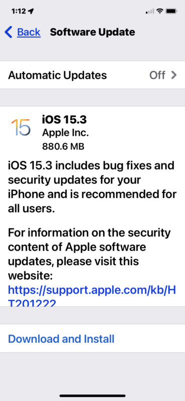 تنزيل إصدار تحديث iOS 15.4 الآن 6 تحديث iOS 15.3