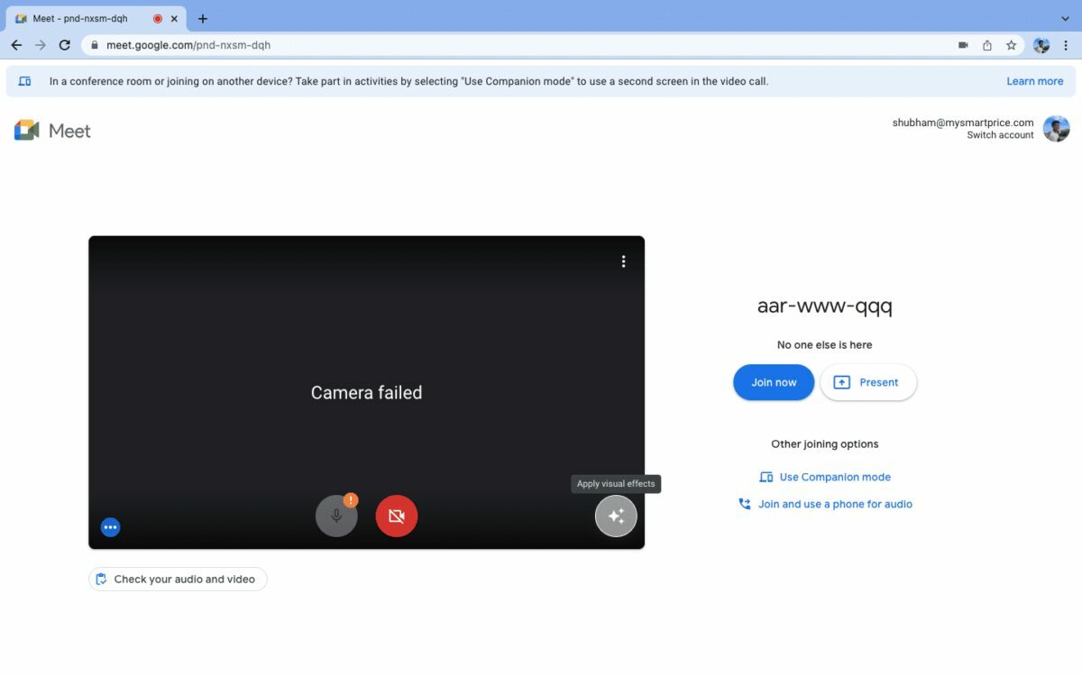طريقة إضافة تأثيرات بصرية في مكالمة فيديو Google Meet 12 المؤثرات المرئية لـ Google Meet: طريقة إضافة تأثيرات بصرية أثناء مكالمة فيديو Google Meet