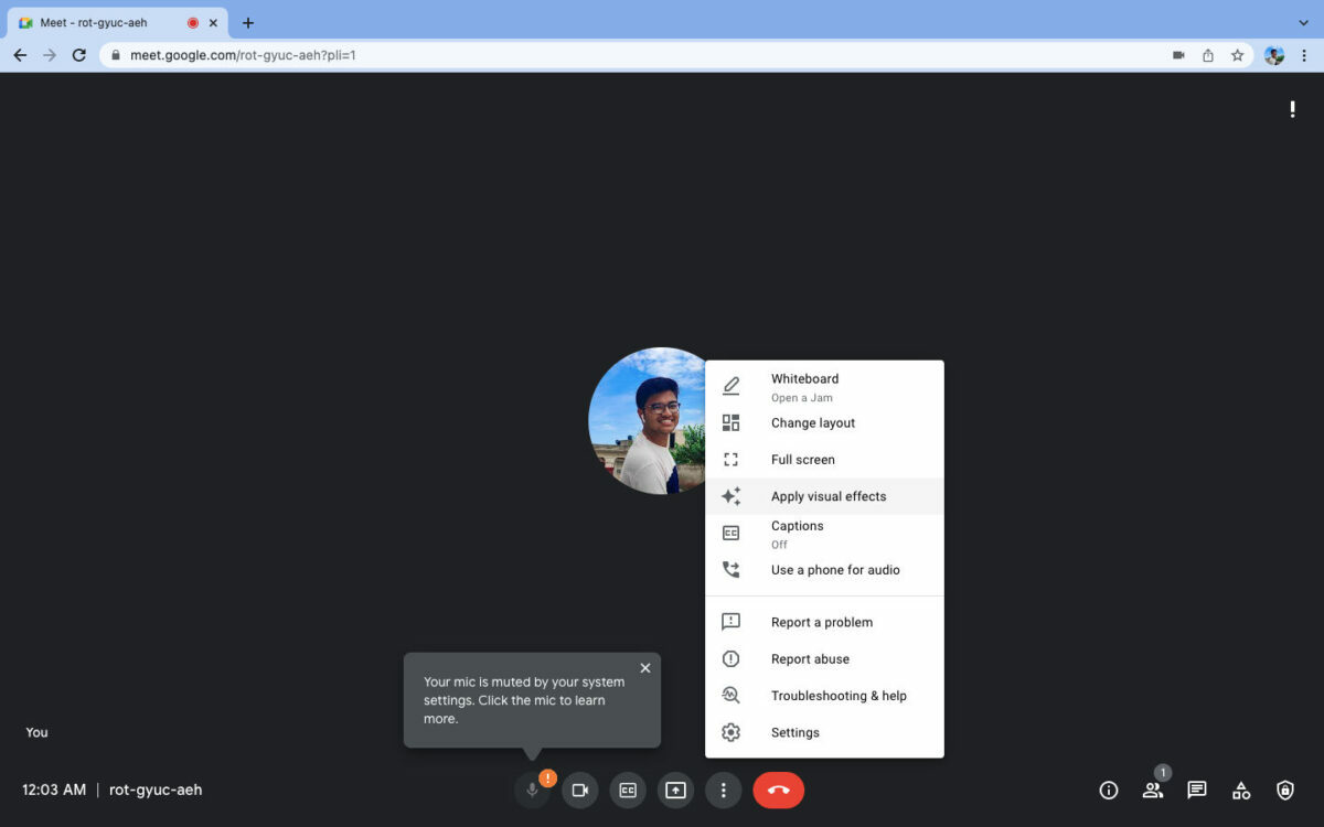 طريقة إضافة تأثيرات بصرية في مكالمة فيديو Google Meet 14 المؤثرات المرئية لـ Google Meet: طريقة إضافة تأثيرات بصرية أثناء مكالمة فيديو Google Meet
