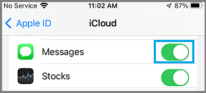 Enable iCloud Messages on ماك