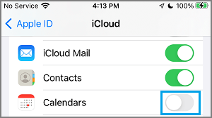 تنبيهات التقويم لا تعمل على آيفون: ماذا تفعل؟ 30 Disable iCloud Calendars on آيفون
