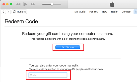 Redeem iTunes Gift Card on ماك