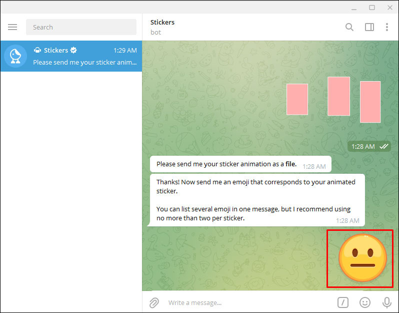 6254b396808b0 طريقة عمل ملصقات متحركة على تيليجرام