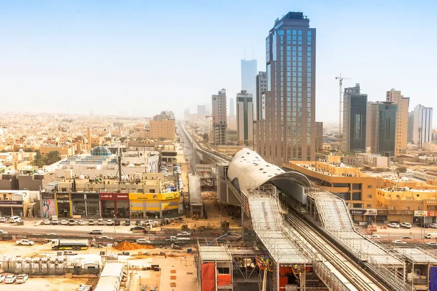 محطة مترو الرياض قيد الإنشاء