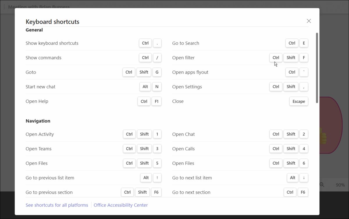 شرح استخدام السبورة البيضاء في اجتماع مايكروسوفت تيمز 26 اختصارات لوحة المفاتيح لوحة بيضاء Microsoft Teams