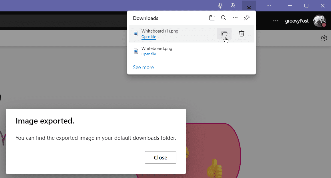 شرح استخدام السبورة البيضاء في اجتماع مايكروسوفت تيمز 29 تحميل