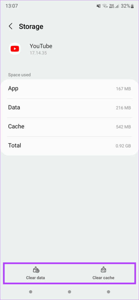 حل مشكلة عدم ظهور الصورة المصغرة للفيديو في يوتيوب 57 clear cache and data