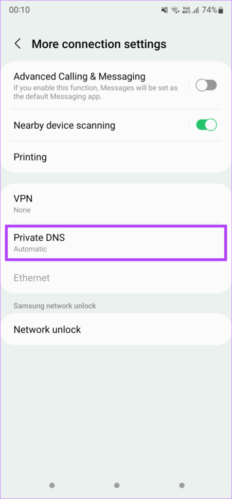 حل مشكلة عدم ظهور الصورة المصغرة للفيديو في يوتيوب 64 Private DNS