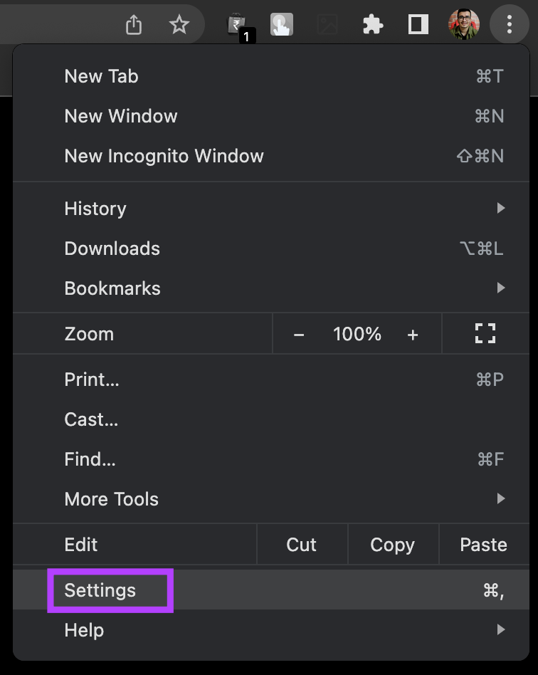 حل مشكلة عدم ظهور الصورة المصغرة للفيديو في يوتيوب 75 Chrome settings