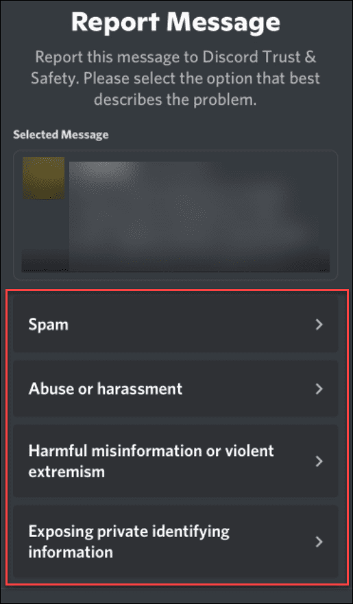سبب التقرير