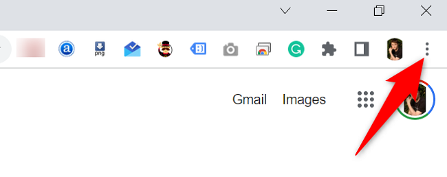 انقر فوق النقاط الثلاث في الزاوية العلوية اليمنى.