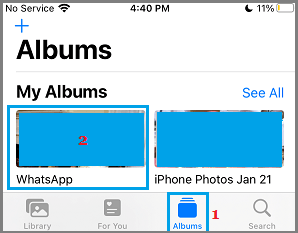 Open واتساب Folder on آيفون