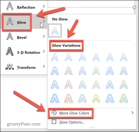 توهج الاختلافات في باور بوينت