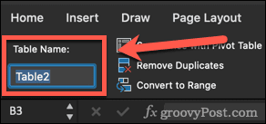 طريقة تسمية جدول في اكسل 26 اسم الجدول إكسل لنظام التشغيل mac