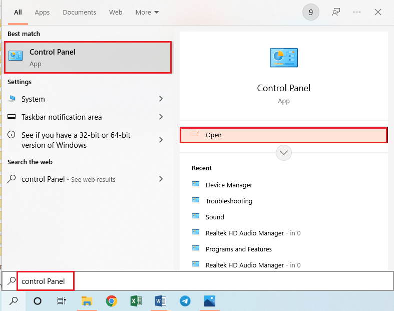 إصلاح عدم فتح برنامج Realtek Audio Manager 57 قم بتشغيل تطبيق لوحة التحكم. إصلاح عدم فتح برنامج Realtek Audio Manager