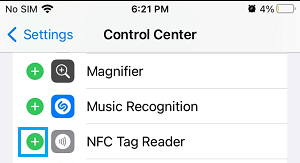 طريقة استخدام قارئ علامات NFC على آيفون 5 Add NFC Tag Reader to آيفون Control Center