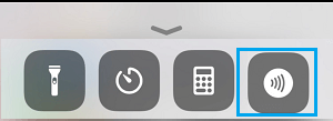 طريقة استخدام قارئ علامات NFC على آيفون 6 NFC Icon in آيفون Control Center