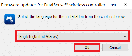 حدد اللغة المفضلة وانقر فوق 