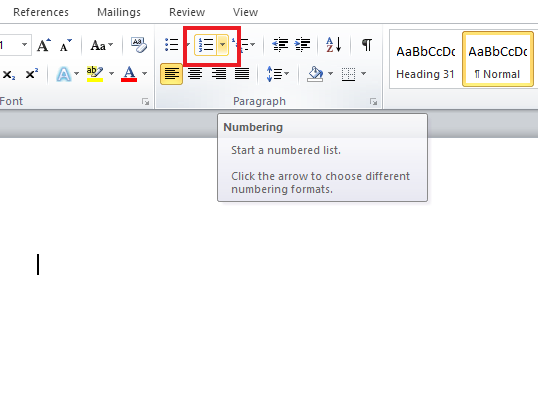 فتح الترقيم في كلمة
