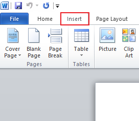 انقر فوق إدراج