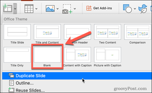 طريقة إخفاء النص حتى يتم النقر عليه في باور بوينت 61 إدراج باوربوينت فارغة