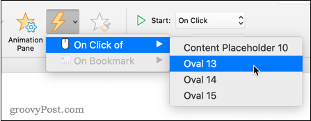 طريقة إخفاء النص حتى يتم النقر عليه في باور بوينت 84 اسم شكل باور بوينت