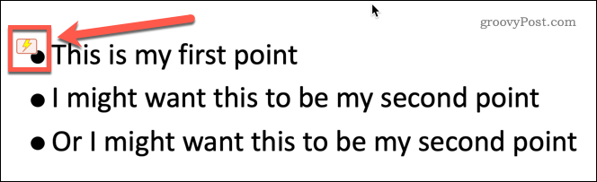 طريقة إخفاء النص حتى يتم النقر عليه في باور بوينت 85 باوربوينت البرق