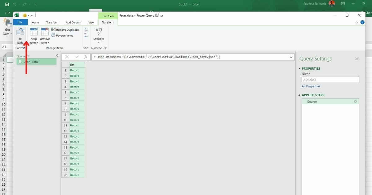 تحويل ملف JSON إلى XLSX باستخدام مايكروسوفت اكسل 11 629c2d86ebaac تحويل ملف JSON إلى XLSX باستخدام مايكروسوفت اكسل