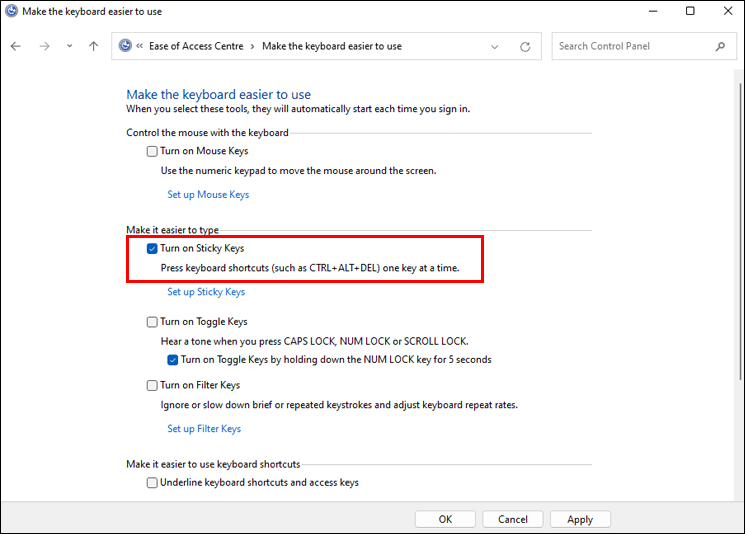 كيفية إيقاف ثبات المفاتيح على Windows أو Mac أو Chromebook 107 62e5687a680e7 كيفية إيقاف ثبات المفاتيح على Windows أو Mac أو Chromebook