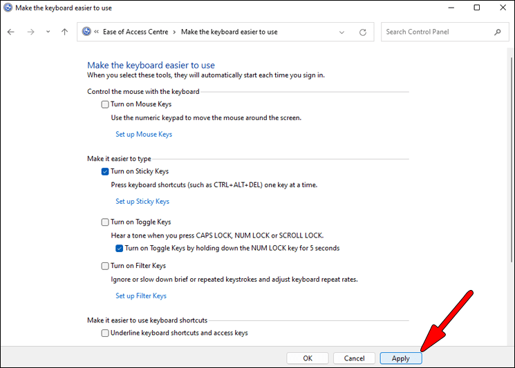 كيفية إيقاف ثبات المفاتيح على Windows أو Mac أو Chromebook 108 62e5687b3f3b4 كيفية إيقاف ثبات المفاتيح على Windows أو Mac أو Chromebook