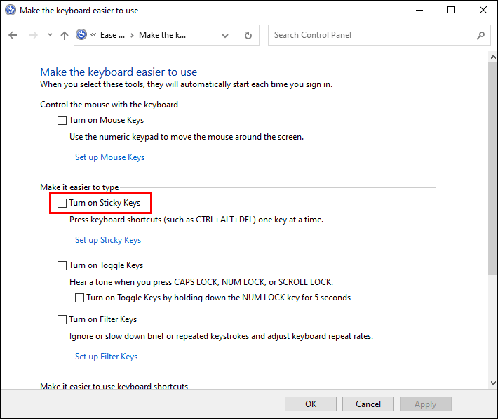 كيفية إيقاف ثبات المفاتيح على Windows أو Mac أو Chromebook 117 62e5688454aa9 كيفية إيقاف ثبات المفاتيح على Windows أو Mac أو Chromebook