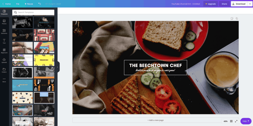 أفضل مواقع تصميم غلاف قناة يوتيوب 11 كانفا