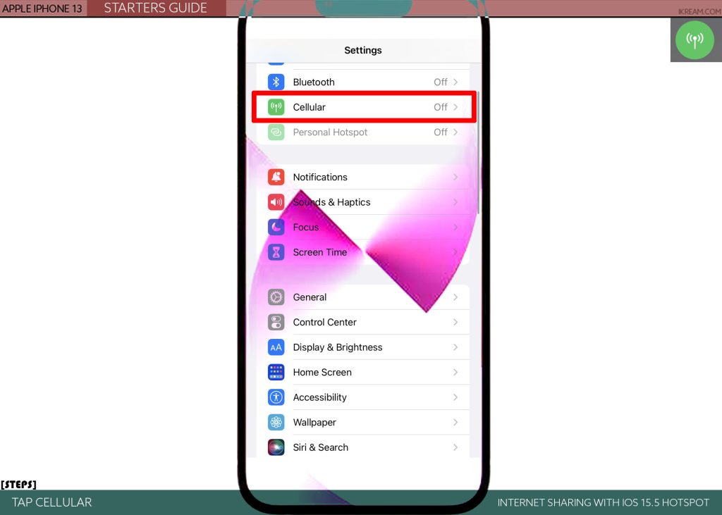 62eb92a4cb56f طريقة إعداد نقطة الاتصال على آيفون 13