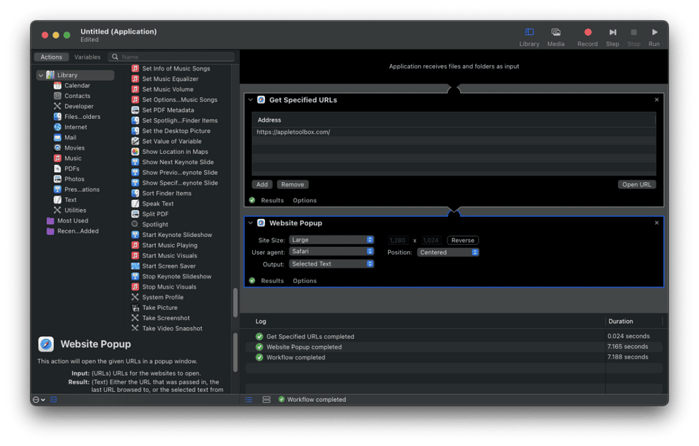 كيفية تحويل مواقع الويب إلى تطبيقات سطح المكتب على macOS 6 كيفية تحويل مواقع الويب إلى تطبيقات سطح المكتب على macOS - Automator