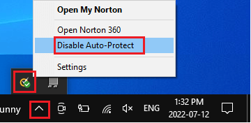 لا يحتوي Ethernet على خطأ تكوين IP صالح: كيفية الإصلاح؟ 59 Disable Norton Antivirus
